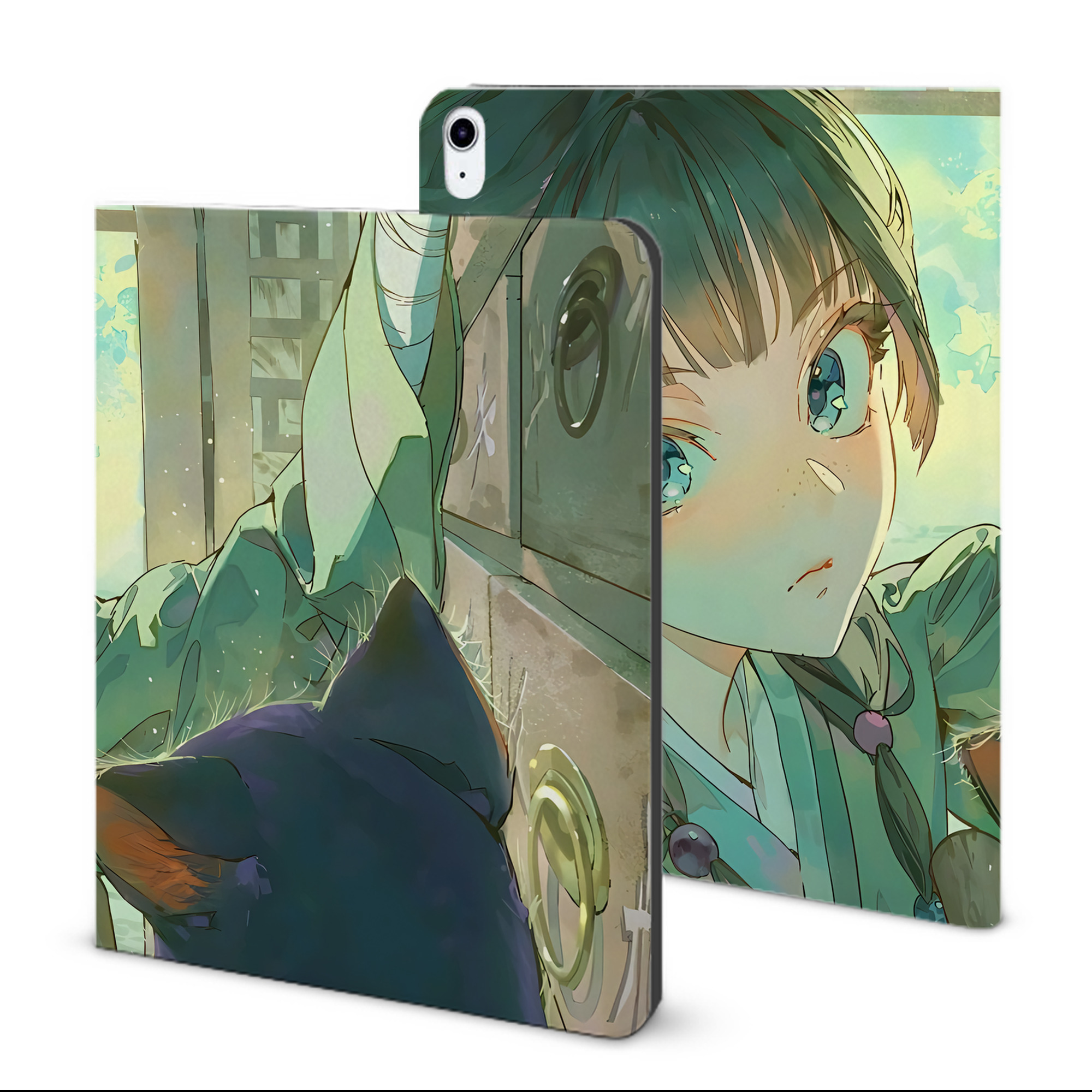 （画像用） 薬屋のひとりごと The Apothecary Diaries IPad ケース ブック型 PUレザー TPU 耐衝撃 軽量 薄型 ペン収納なし 全面保護 IPad 各モデル対応